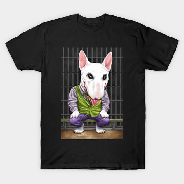 Psycho Bull Terrier T-Shirt by Motzart